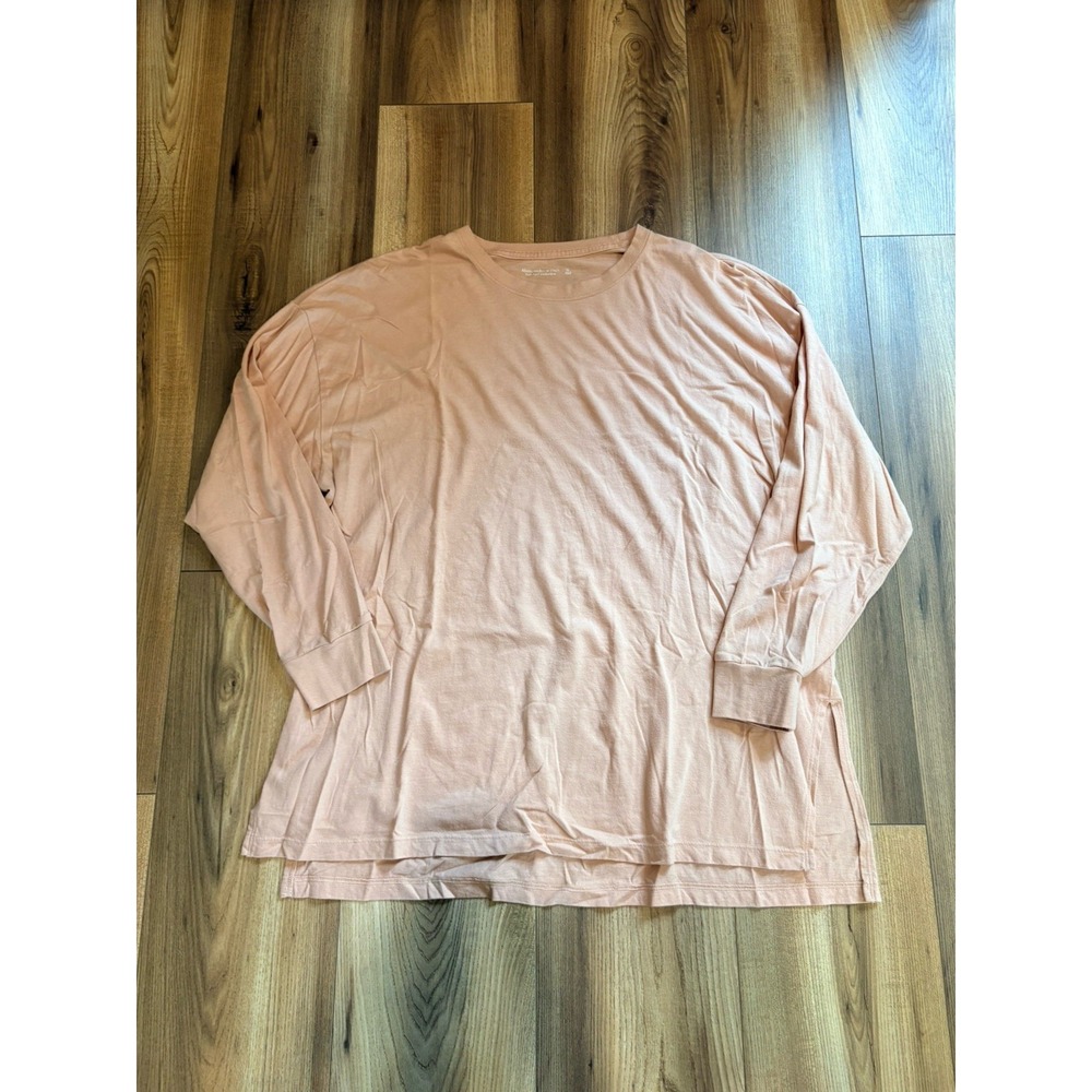 Abercrombie & Fitch Soft Collection Long Sleeve T-shirt Women's XL Cotton Pink